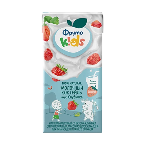 "FrutoKids" qulupnayli sutli kokteyl