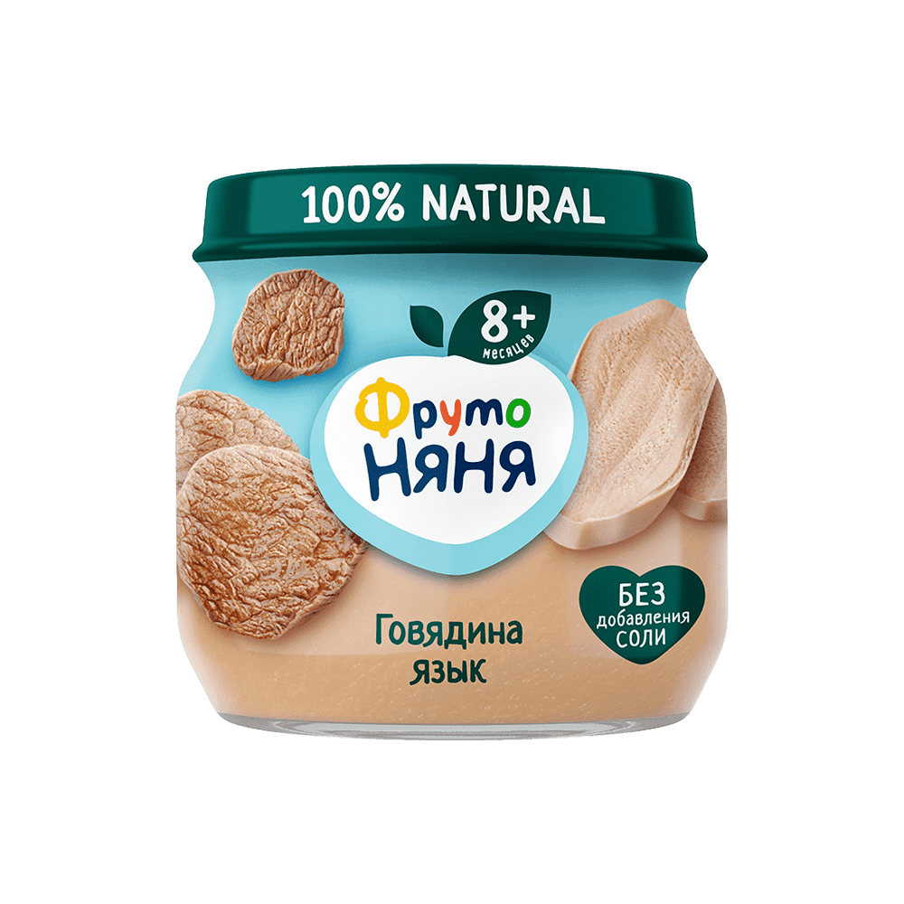 Пюре из говядины с языком