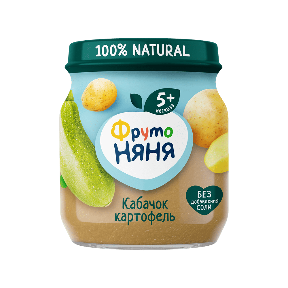 ФрутоНяня» Пюре из кабачков и картофеля 110 г | где купить Овощные пюре для  детей