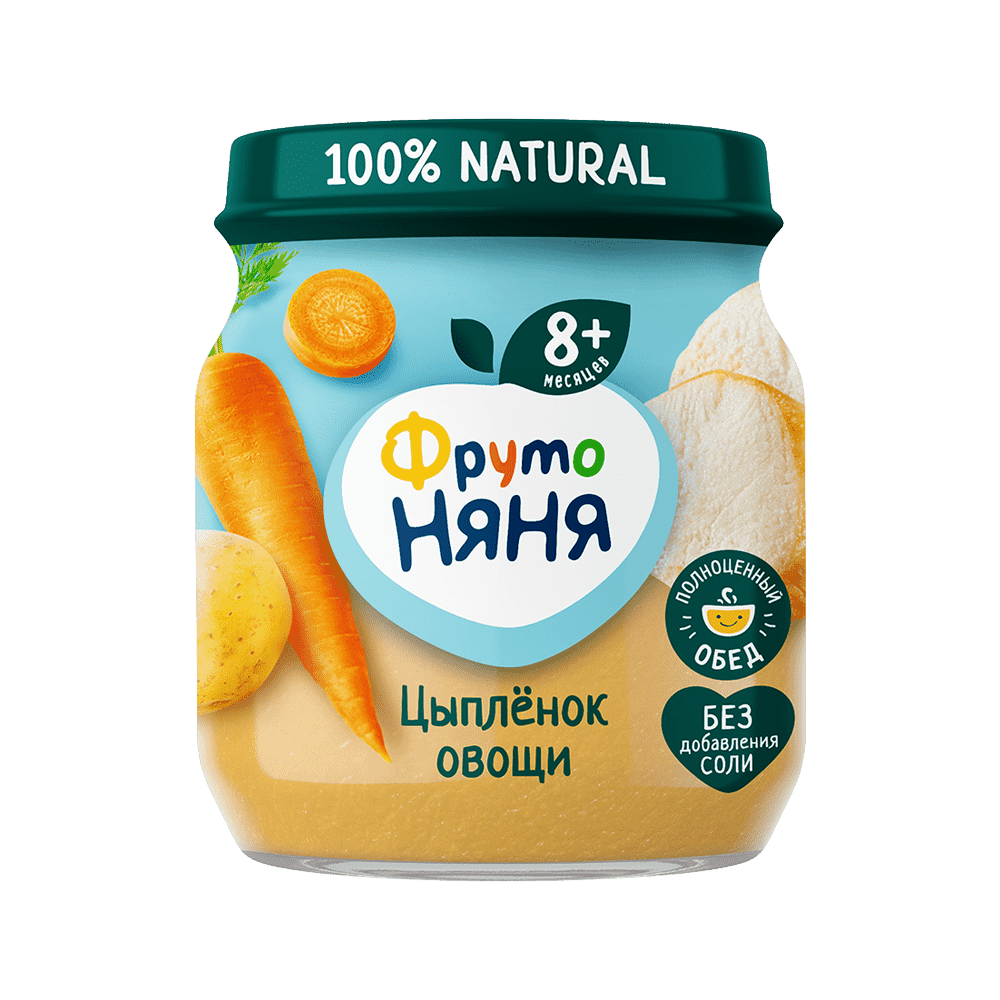 Пюре из цыпленка с овощами