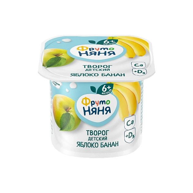 ФрутоНяня» Творог с яблоком и бананом 4,2% 100 г | где купить